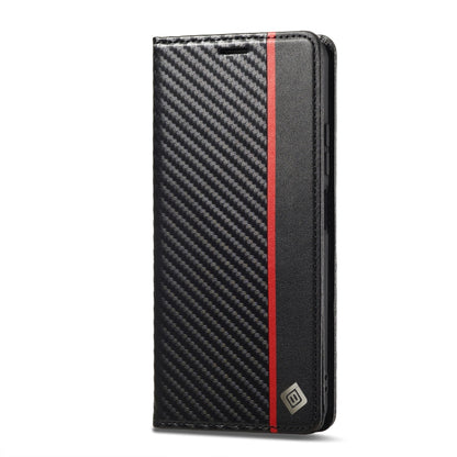 For Xiaomi 14T LC.IMEEKE Carbon Fiber Texture Flip Leather Phone Case(Vertical Black)