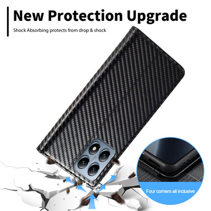 For Xiaomi 14T LC.IMEEKE Carbon Fiber Texture Flip Leather Phone Case(Vertical Black)