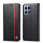 For Xiaomi 14T LC.IMEEKE Carbon Fiber Texture Flip Leather Phone Case(Vertical Black)