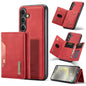 Pour Samsung Galaxy S24 FE 5G DG.MING M2 Series Étui portefeuille multi-cartes 3 volets + coque de téléphone magnétique (Rouge)