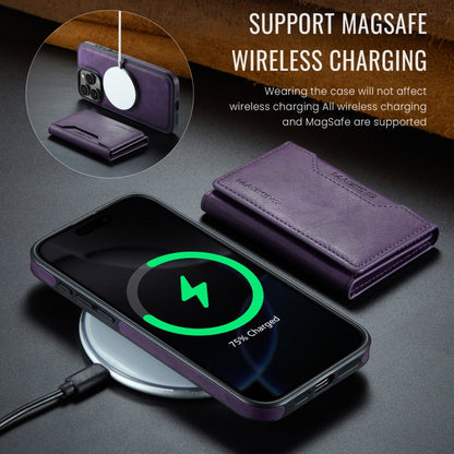 For iPhone 16 Pro Max MAGKING K2 Series MagSafe RFID Card Bag Detachable Phone Case(Purple)