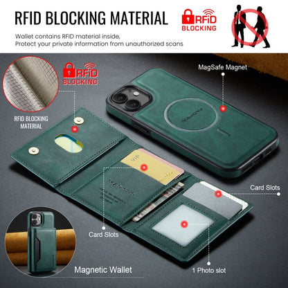 For iPhone 12 / 12 Pro MAGKING K2 Series MagSafe RFID Card Bag Detachable Phone Case(Green)