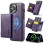 For iPhone 12 Pro Max MAGKING K2 Series MagSafe RFID Card Bag Detachable Phone Case(Purple)