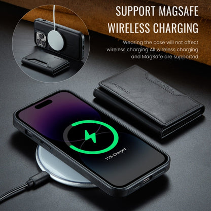 For iPhone 13 Pro Max MAGKING K2 Series MagSafe RFID Card Bag Detachable Phone Case(Black)
