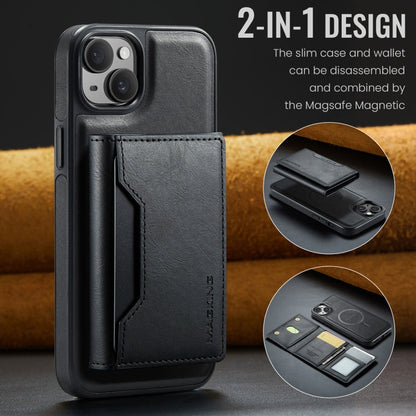 For iPhone 14 MAGKING K2 Series MagSafe RFID Card Bag Detachable Phone Case(Black)
