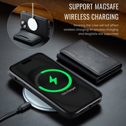 For iPhone 14 MAGKING K2 Series MagSafe RFID Card Bag Detachable Phone Case(Black)