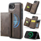 For iPhone 17e / 16e MAGKING K2 Series MagSafe RFID Card Bag Detachable Phone Case(Coffee)
