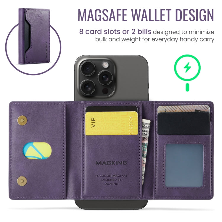 MAGKING K2 Series MagSafe RFID Card Bag(Purple)