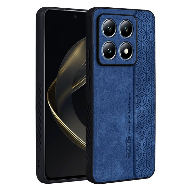 For Xiaomi 14T AZNS 3D Embossed Skin Feel Phone Case(Sapphire Blue)