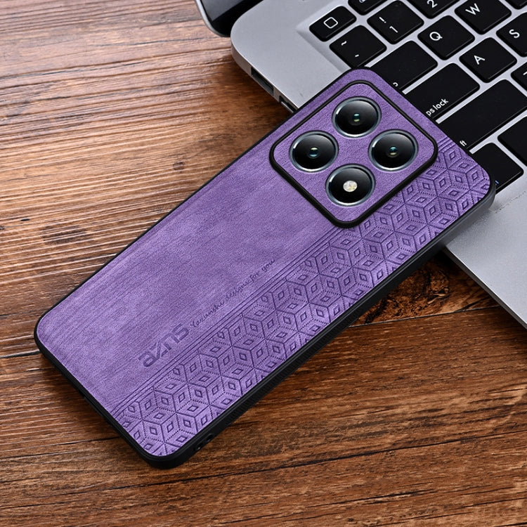 For Xiaomi 14T AZNS 3D Embossed Skin Feel Phone Case(Purple)