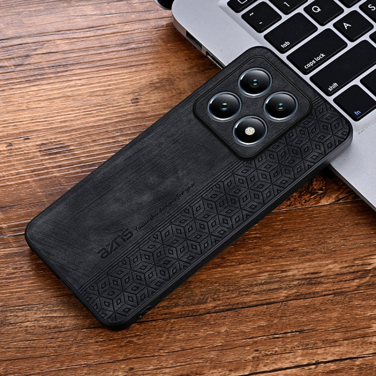 For Xiaomi 14T Pro AZNS 3D Embossed Skin Feel Phone Case(Black)