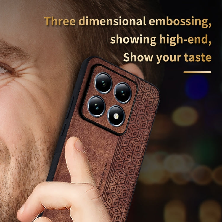 For Xiaomi 14T Pro AZNS 3D Embossed Skin Feel Phone Case(Purple)