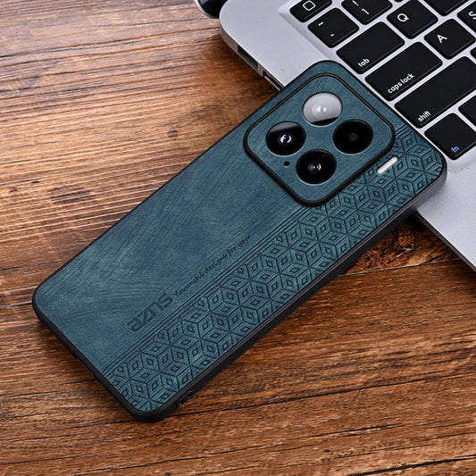 For Xiaomi 15 AZNS 3D Embossed Skin Feel Phone Case(Dark Green)