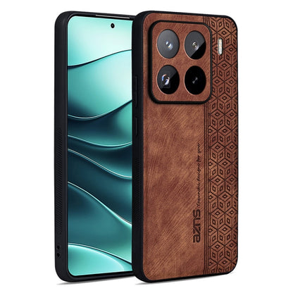 For Xiaomi 15 Pro AZNS 3D Embossed Skin Feel Phone Case(Brown)