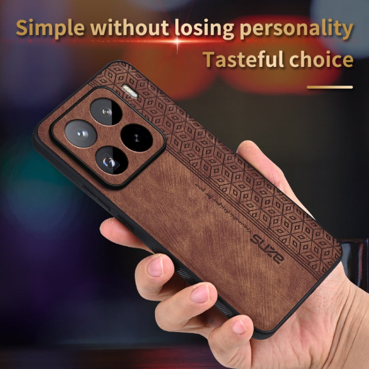 For Xiaomi 15 Pro AZNS 3D Embossed Skin Feel Phone Case(Brown)