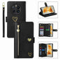 For Huawei Mate 50 Pro POLA Love Multi-Card Slots Zipper Wallet Leather Phone Case(Black)