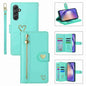 For Samsung Galaxy A54 POLA Love Multi-Card Slots Zipper Wallet Leather Phone Case(Light Green)