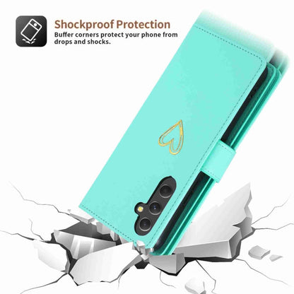 For Samsung Galaxy A54 POLA Love Multi-Card Slots Zipper Wallet Leather Phone Case(Light Green)