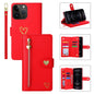 For iPhone 12 Pro POLA Love Multi-Card Slots Zipper Wallet Leather Phone Case(Red)