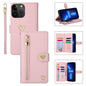 For iPhone 13 Pro POLA Love Multi-Card Slots Zipper Wallet Leather Phone Case(Pink)