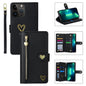 For iPhone 13 Pro Max POLA Love Multi-Card Slots Zipper Wallet Leather Phone Case(Black)