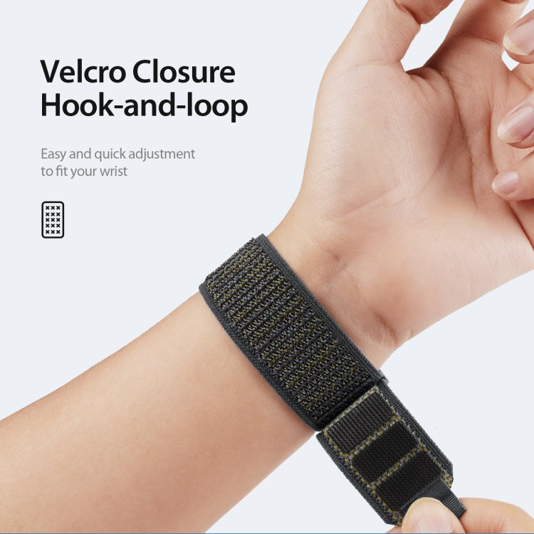 For Apple Watch 46mm / 49mm / 45mm / 44mm DUX DUCIS YJ Series Nylon Watch Band(Black Grey)