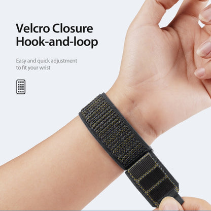 For Apple Watch 46mm / 49mm / 45mm / 44mm DUX DUCIS YJ Series Nylon Watch Band(Black Grey)