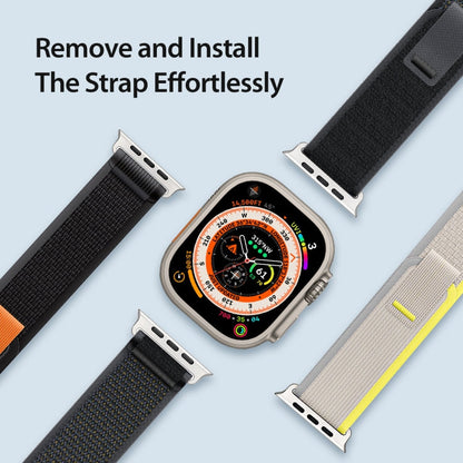 For Apple Watch 46mm / 49mm / 45mm / 44mm DUX DUCIS YJ Series Nylon Watch Band(Black Grey)
