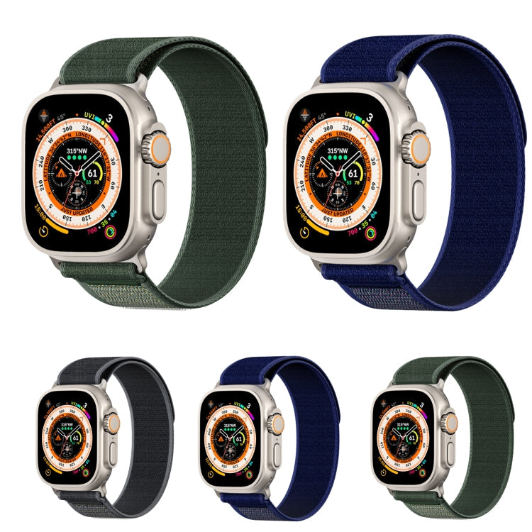 For Apple Watch 46mm / 49mm / 45mm / 44mm DUX DUCIS YJ Series Nylon Watch Band(Black Grey)