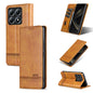 For Xiaomi 14T Pro AZNS Magnetic Calf Texture Flip Leather Phone Case(Light Brown)