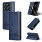 Pour Xiaomi 14T AZNS Étui de protection magnétique en cuir avec texture de veau (Bleu foncé)
