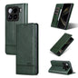For Xiaomi 15 AZNS Magnetic Calf Texture Flip Leather Phone Case(Dark Green)