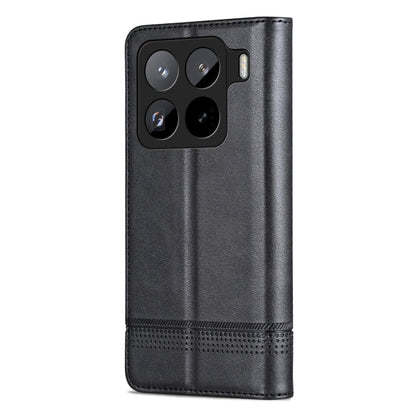 For Xiaomi 15 Pro AZNS Magnetic Calf Texture Flip Leather Phone Case(Black)