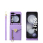 Pour Samsung Galaxy Z Flip5 POLA Texture Litchi Boucle Amour Multi-fentes pour Cartes Étui Portefeuille Zippé(Violet)