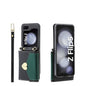 For Samsung Galaxy Z Flip5 POLA Color Block Love Buckle Multi-Card Slots Wallet Phone Case(Black)