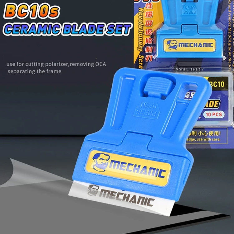 Jeu de lames en céramique à haute isolation et à forte netteté Mechanic BC10s avec porte-lame