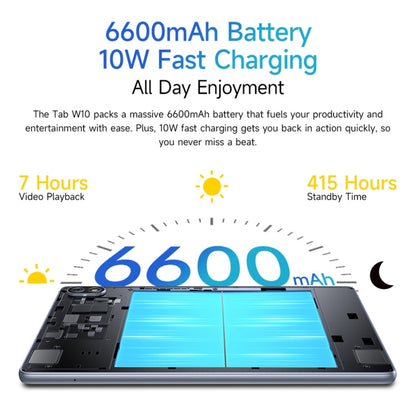[HK Warehouse] Ulefone Tab W10 WiFi Tablet PC Gift Pack Version, 4GB+128GB, 10.1 inch Android 14 Unisoc T606 Octa Core, EU Plug(Space Gray)