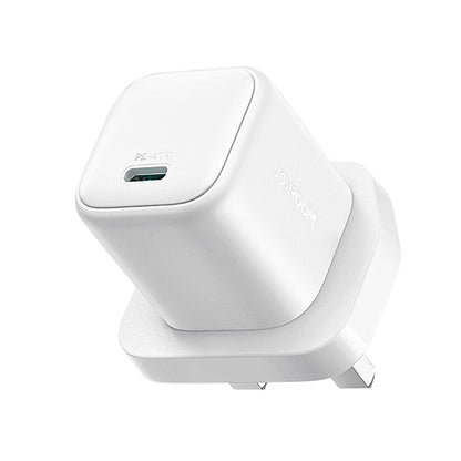 JOYROOM JR-TCG15 30W GaN USB-C / Type-C Port Mini Charger, Plug:UK Plug(White)
