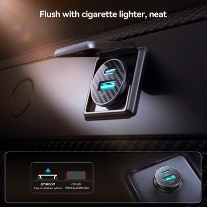 JOYROOM JR-CCN16 15W USB-A and USB-C Mini Car Charger(Black)