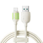 JOYROOM S-A53 Fluorescent Series 3A USB to 8 Pin Fast Charging Data Cable, Length:1.2m(Beige)