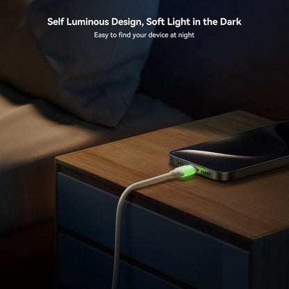 JOYROOM S-A53 Fluorescent Series 60W Type-C to Type-C Fast Charging Data Cable, Length:1.2m(Beige)