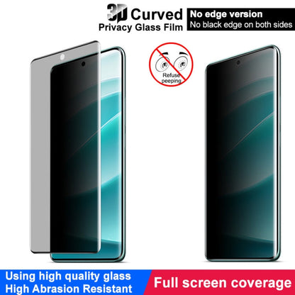 Pour Redmi Note 14 Pro 5G / 14 Pro+ 5G imak Version sans bordure Film de protection d'écran en verre trempé incurvé 3D anti-espion