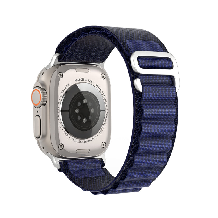 For Apple Watch 46mm / 49mm / 45mm / 44mm DUX DUCIS GS Series Nylon Loop Watch Band(Navy Blue)