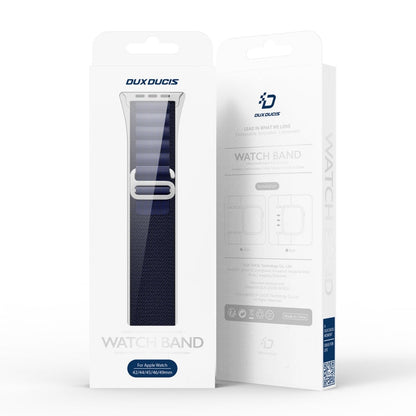 For Apple Watch 46mm / 49mm / 45mm / 44mm DUX DUCIS GS Series Nylon Loop Watch Band(Navy Blue)