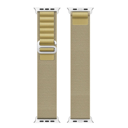 For Apple Watch 46mm / 49mm / 45mm / 44mm DUX DUCIS GS Series Nylon Loop Watch Band(Tan)