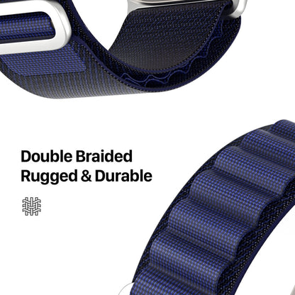 For Apple Watch 42mm / 41mm / 40mm / 38mm DUX DUCIS GS Series Nylon Loop Watch Band(Navy Blue)