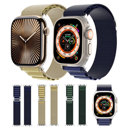 For Apple Watch 42mm / 41mm / 40mm / 38mm DUX DUCIS GS Series Nylon Loop Watch Band(Dark Green)
