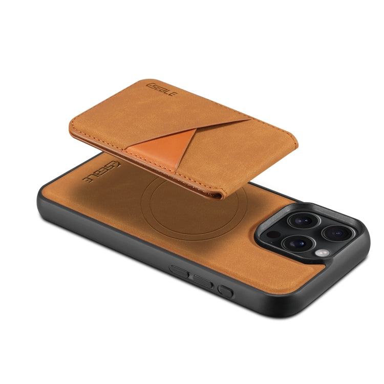 For iPhone 14 / 13 ESEBLE E2 Retro Texture Card Slots MagSafe RFID Leather Case(Yellow)