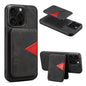 Pour iPhone 14 Pro Max ESEBLE E2 Étui en cuir avec texture rétro, fentes pour cartes, MagSafe et RFID (noir)