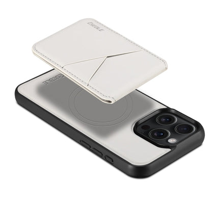Pour iPhone 13 Pro Étui en cuir MagSafe RFID avec fentes pour cartes et texture unie ESEBLE E3 (Ivoire)